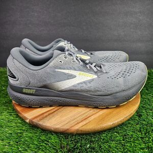 Brooks Ghost 16 Shoes Mens Size 14 D Gray Black Green Athletic Running Sneakers